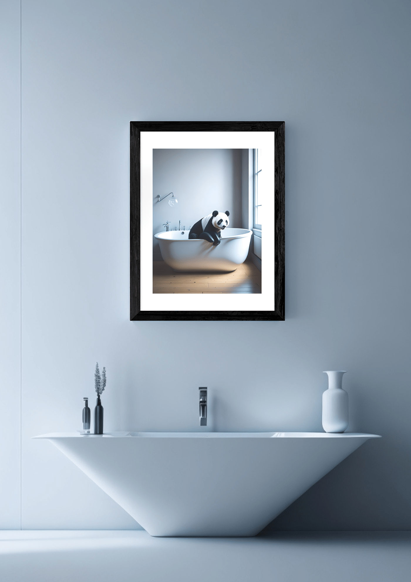 bathroom bathroom design frame interior design  minimalist Mockup modern print wall