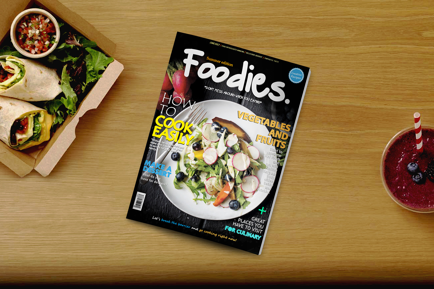 magazine mock ups Food  foodies Culinary