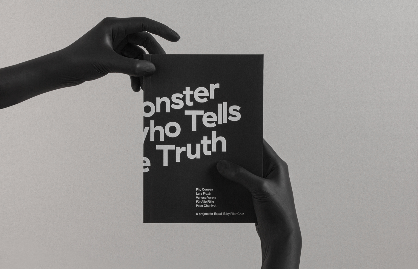 book catalog Exhibition  black art editorial monster tipography cover