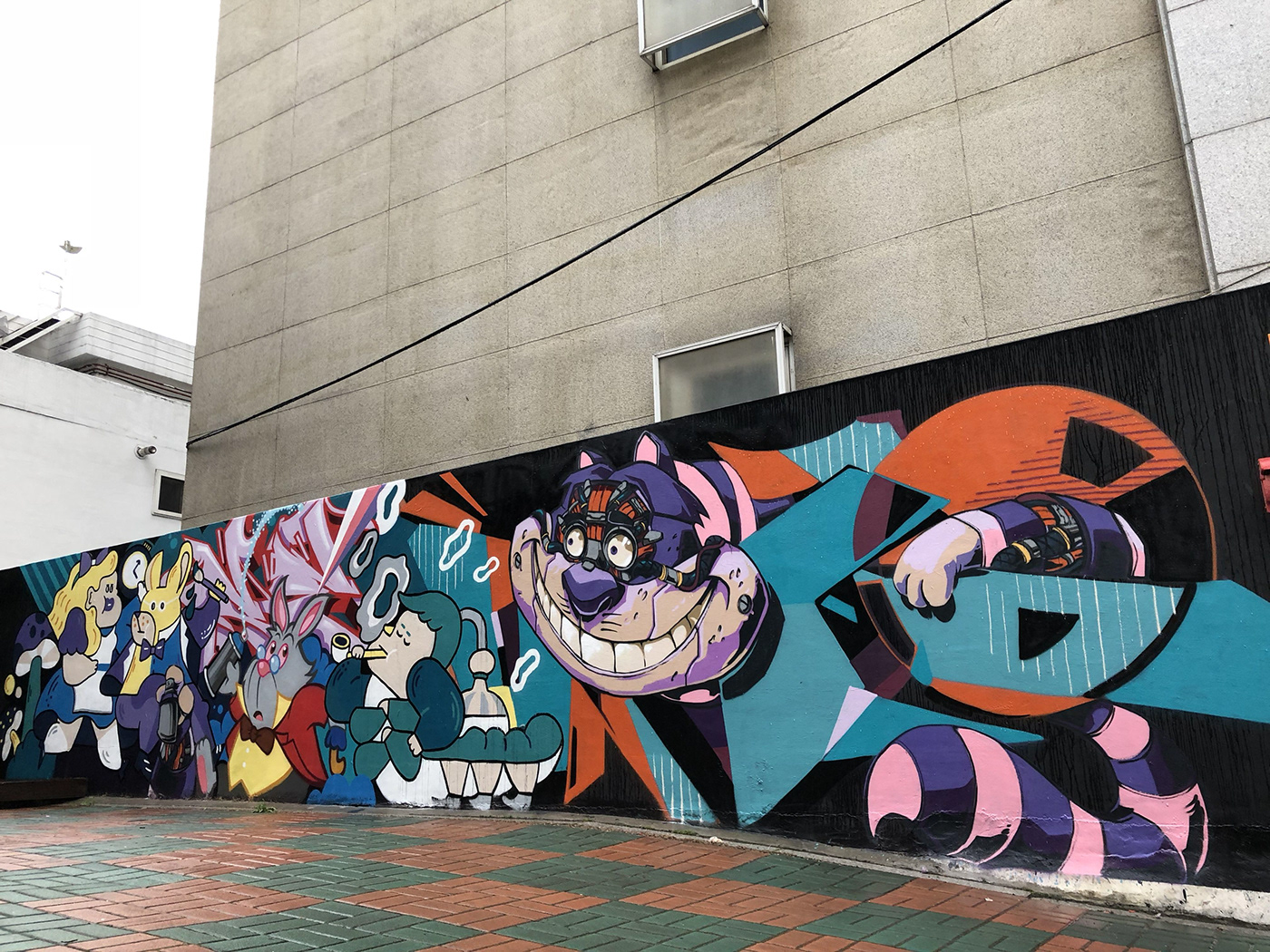 clogtwo inkandclog studio ink and clog urban art singapore graffiti Korea seoul mechasoul alice in wonderland killtwosucceed