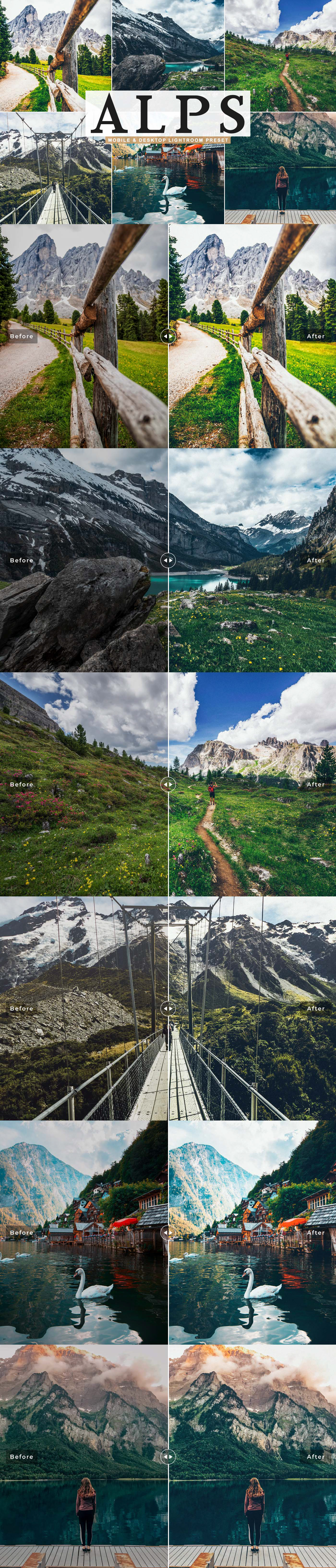 Free Alps Lightroom Preset will help you add gorgeous attention-grabbing colors, vibrant & bright.