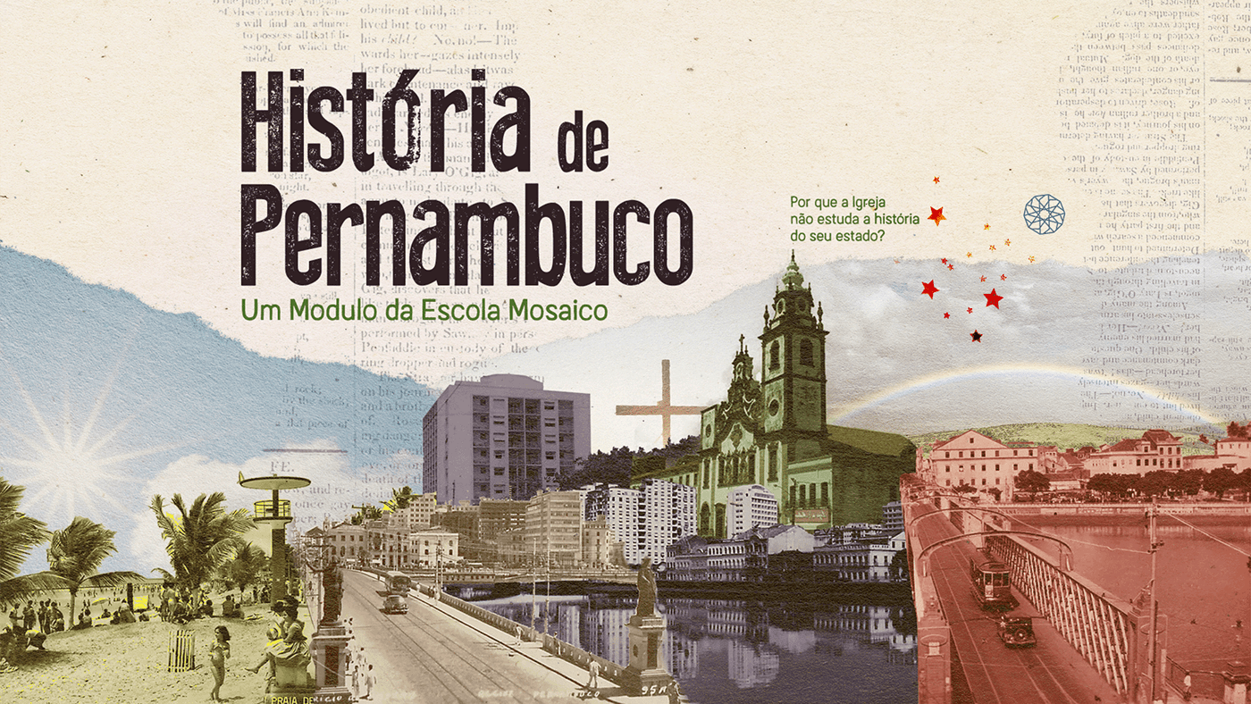 colagem collage visual identity identidade visual pernambuco historia Brasil curso escola history