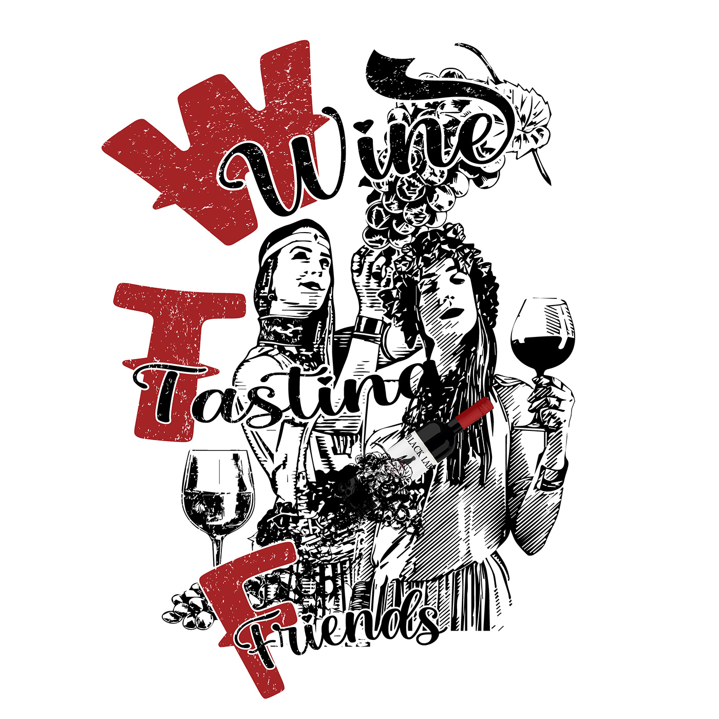 wine t-shirt design