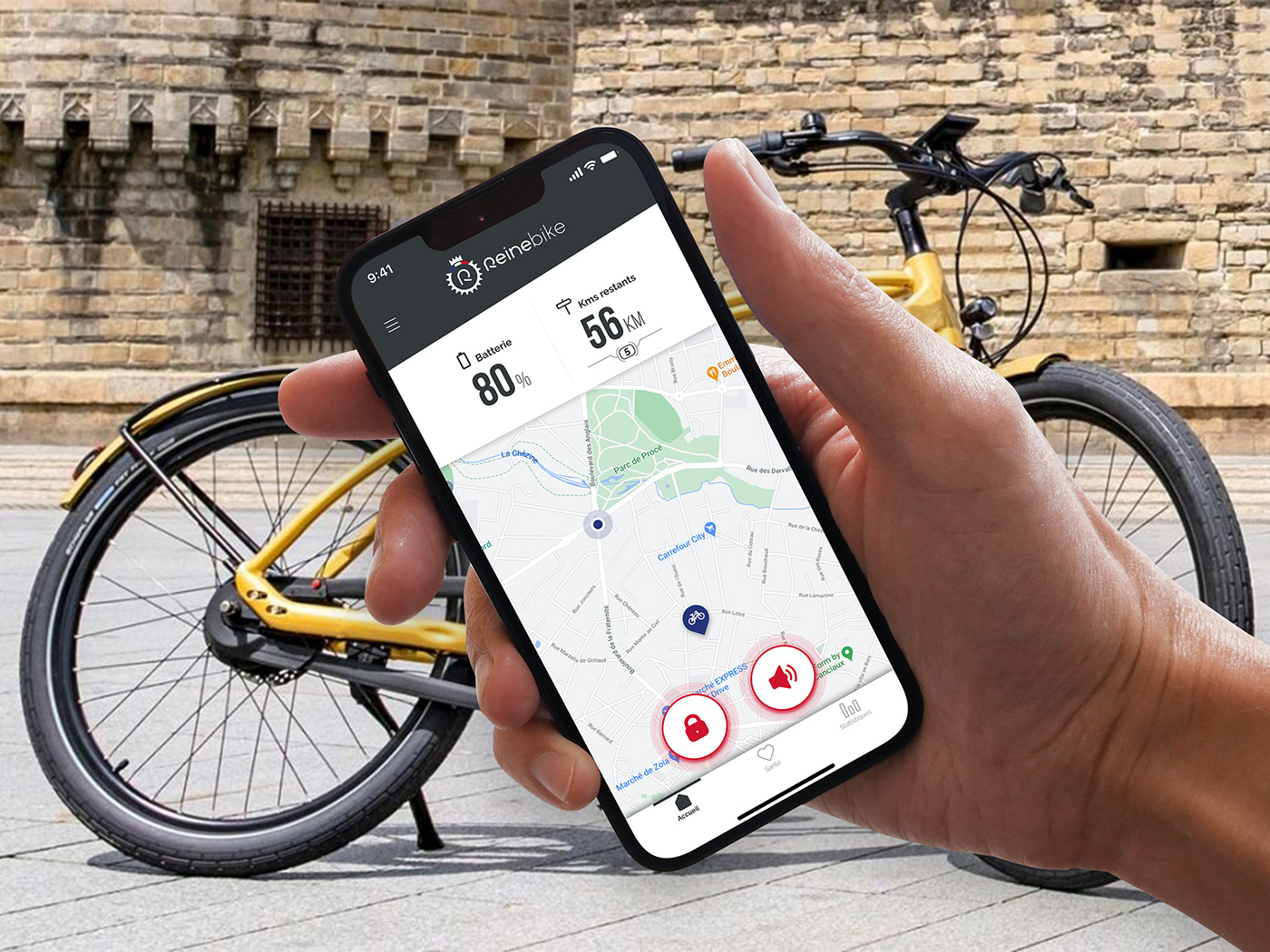 bike app Mobile app Bike Cycling electric bike UI/UX Smart Bike app design mobile user interface
