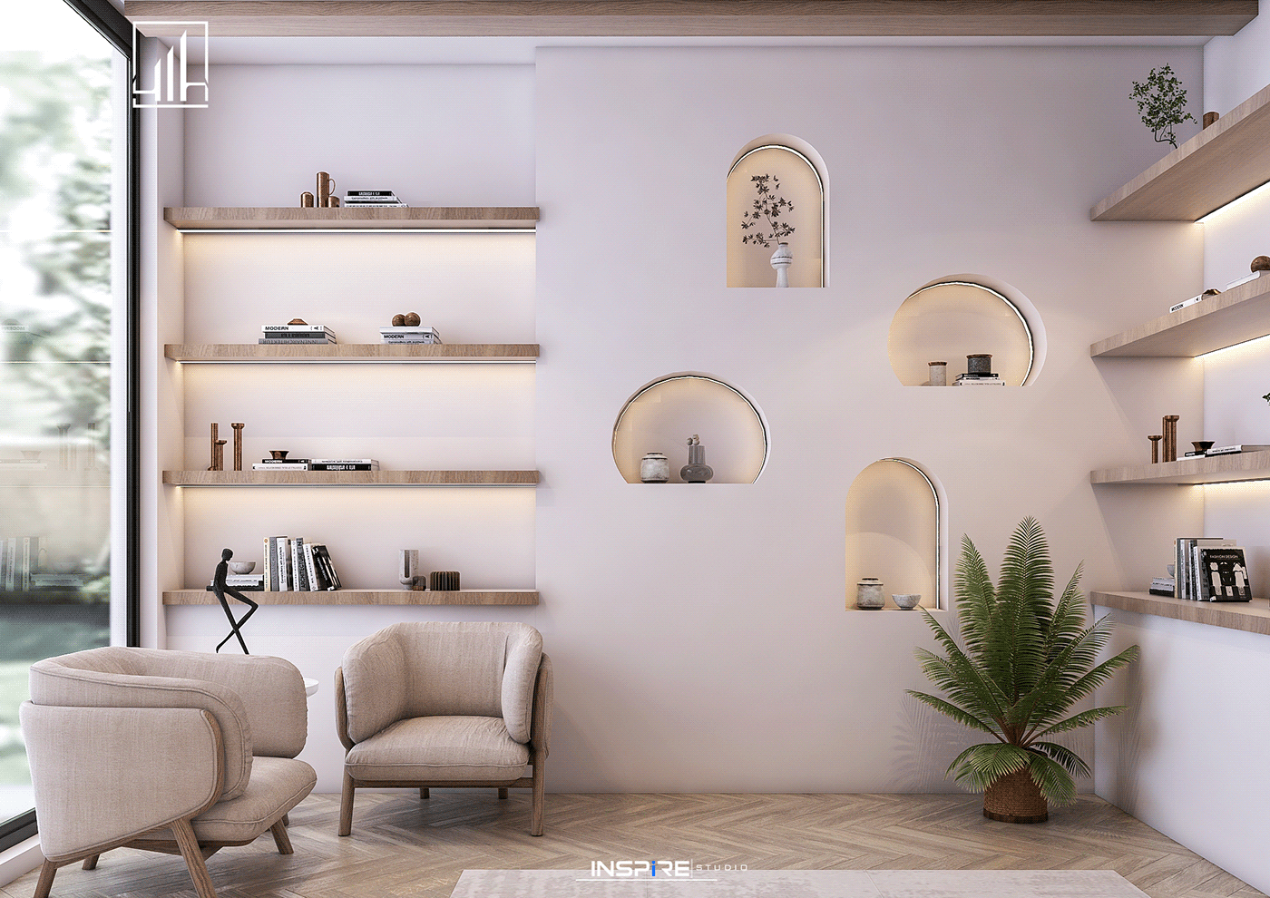 3ds max cozy design interior design  kitchen KSA minimal Office visualization