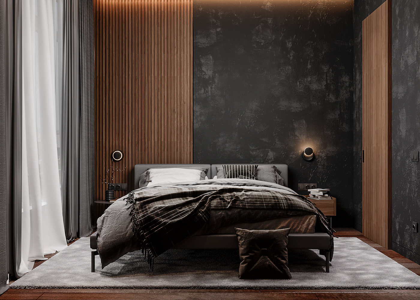 bedroom bedroom design visualization dark bedroom 3dsmax coronarenderer