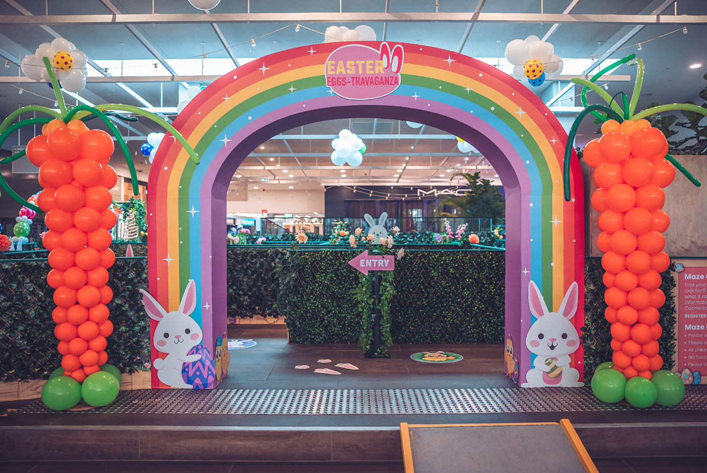 adobe illustrator design Easter Event maze Photo Opportunity Project Management props rainbow theming