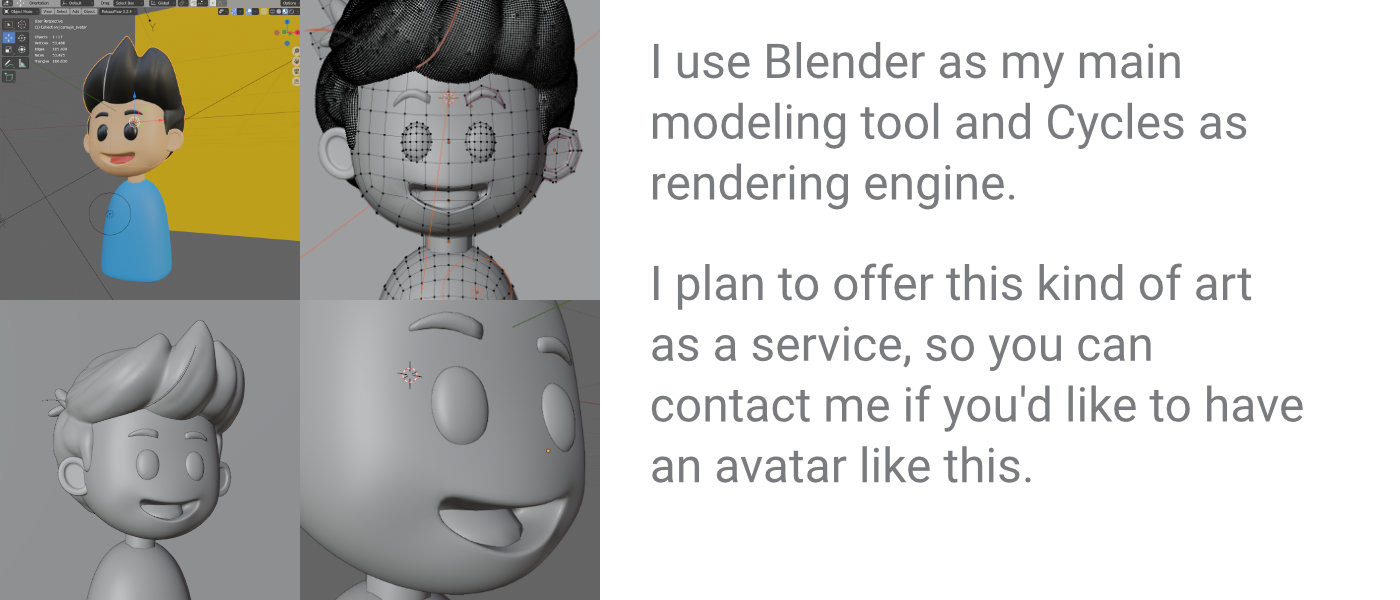 3D blender cycles diseño gráfico Ecuador guayaquil ilustracion ilustración digital model profile picture