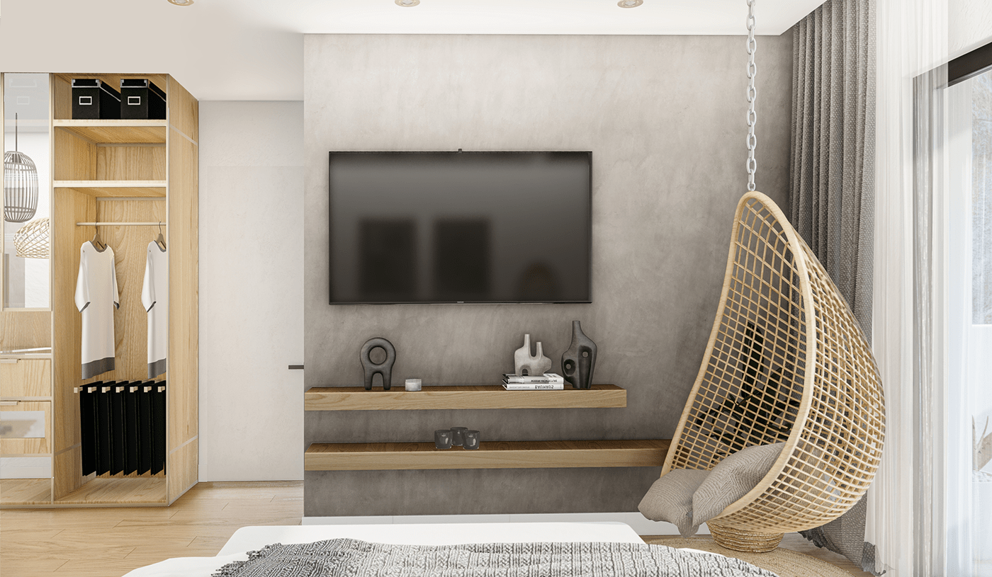 indoor interior design  visualization bedroom bedroom design Interior apartment Render lumion scandanavian
