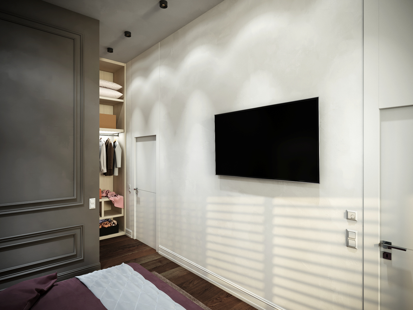 NEOCLASIC neoclassical Interior apartment full Marazzi Porcelanosa B&B living bedroom