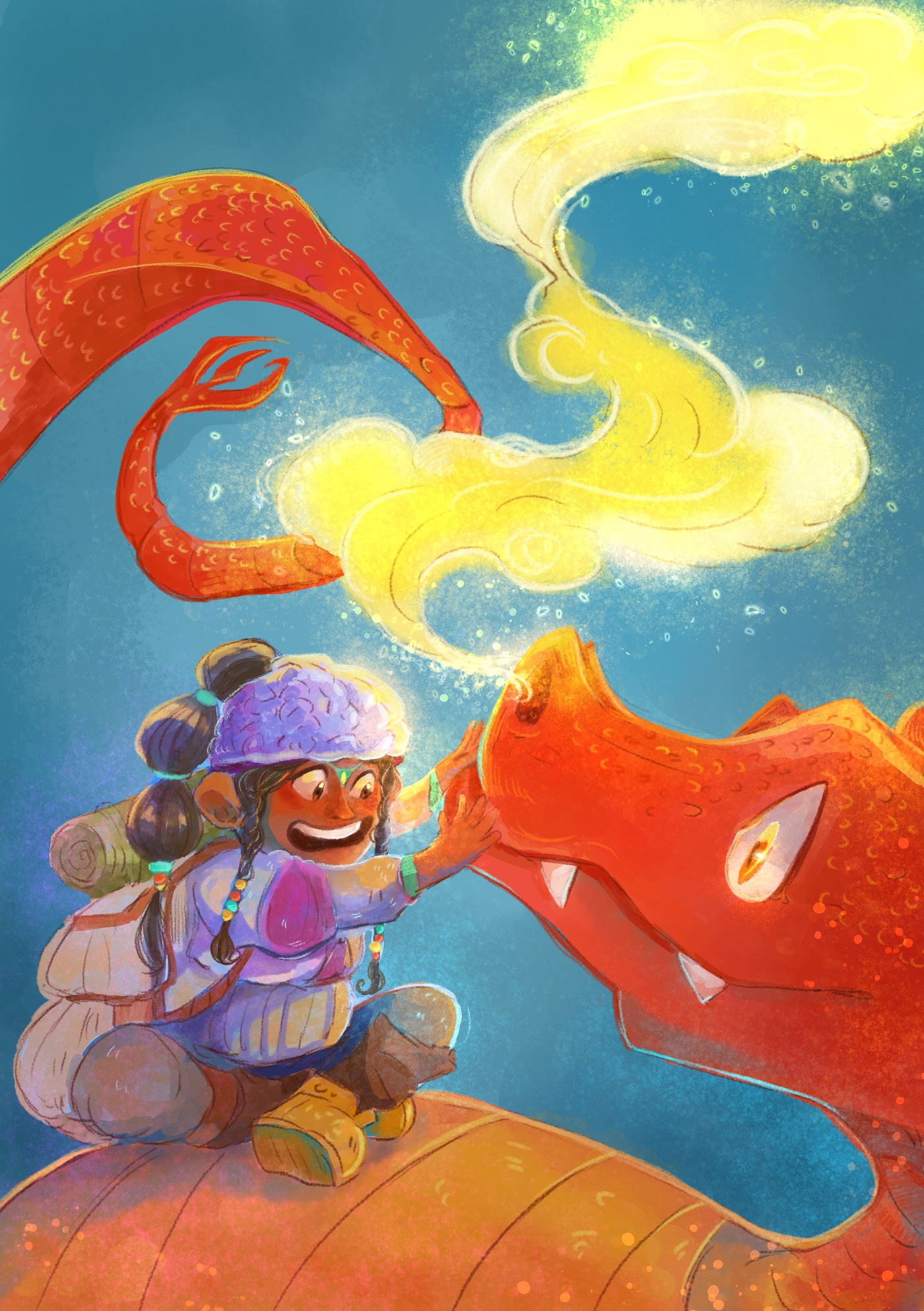 ILLUSTRATION  fantasy kidlit Middle grade children illustration dragon Character design 