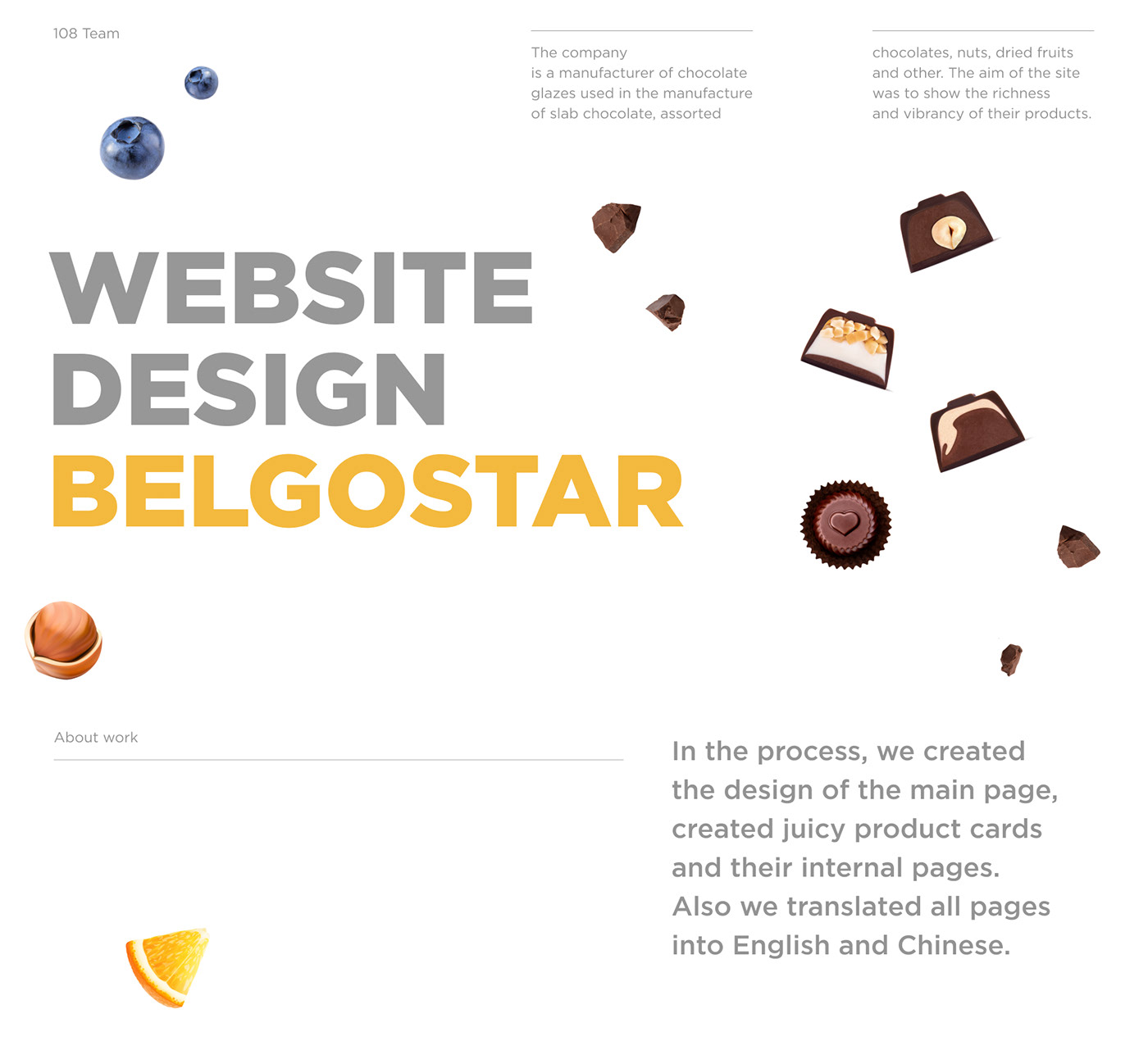 3D animation  brand chocolate digital product design  Site présentation  Web Webdesign wow