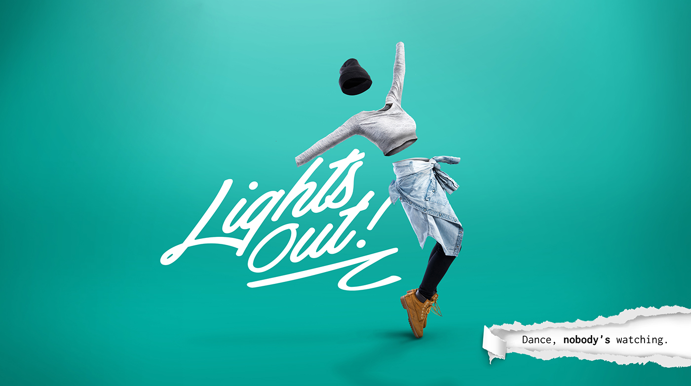 lights invisible woman Advertising  DANCE   watching retouching  lettering Fashion  print