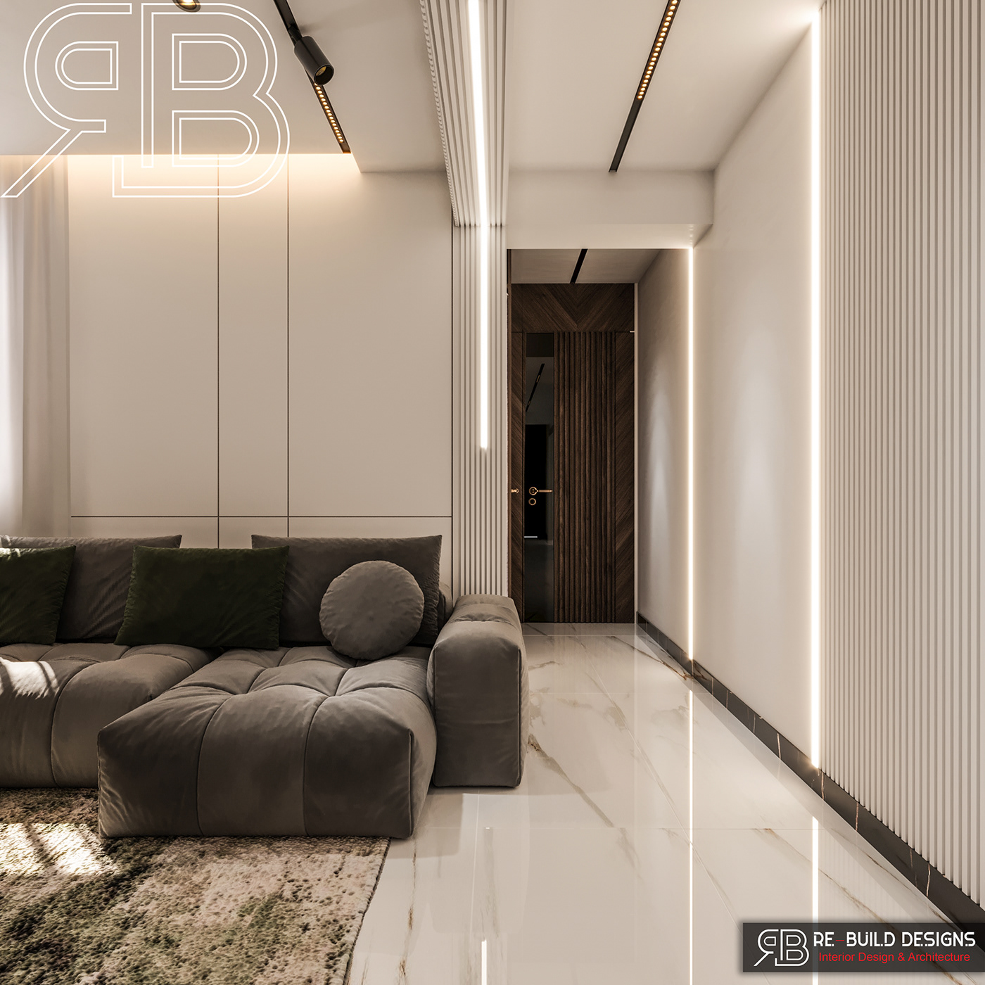 living room interior design  architecture visualization modern Render 3ds max archviz exterior vray