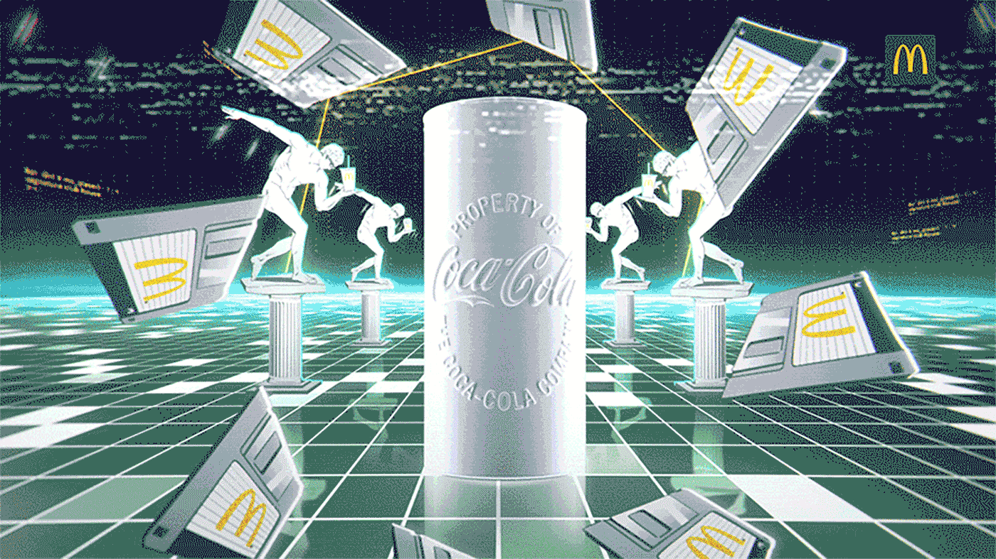 80s Advertising  coke colours germany glasses graphic mcdonald's nostalgia vaporwave