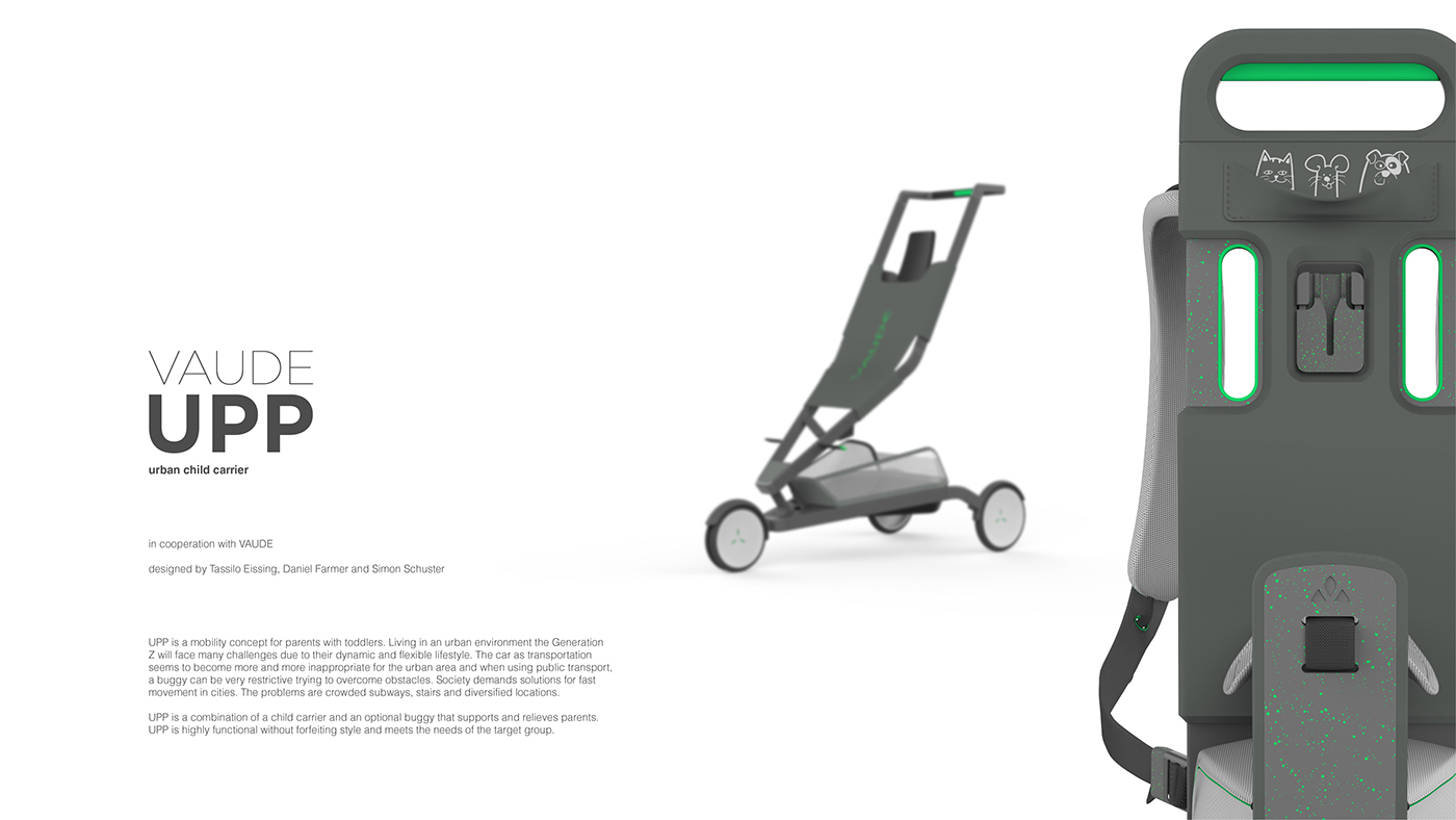 industrial design product Urban carrier kids mobility stroller gen z ID
