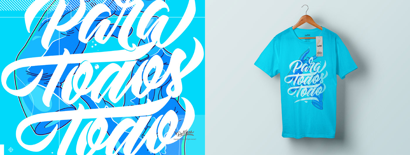 Pellisco pellisco hand lettering typography   Calligraphy   typo logos Behance t-shirt