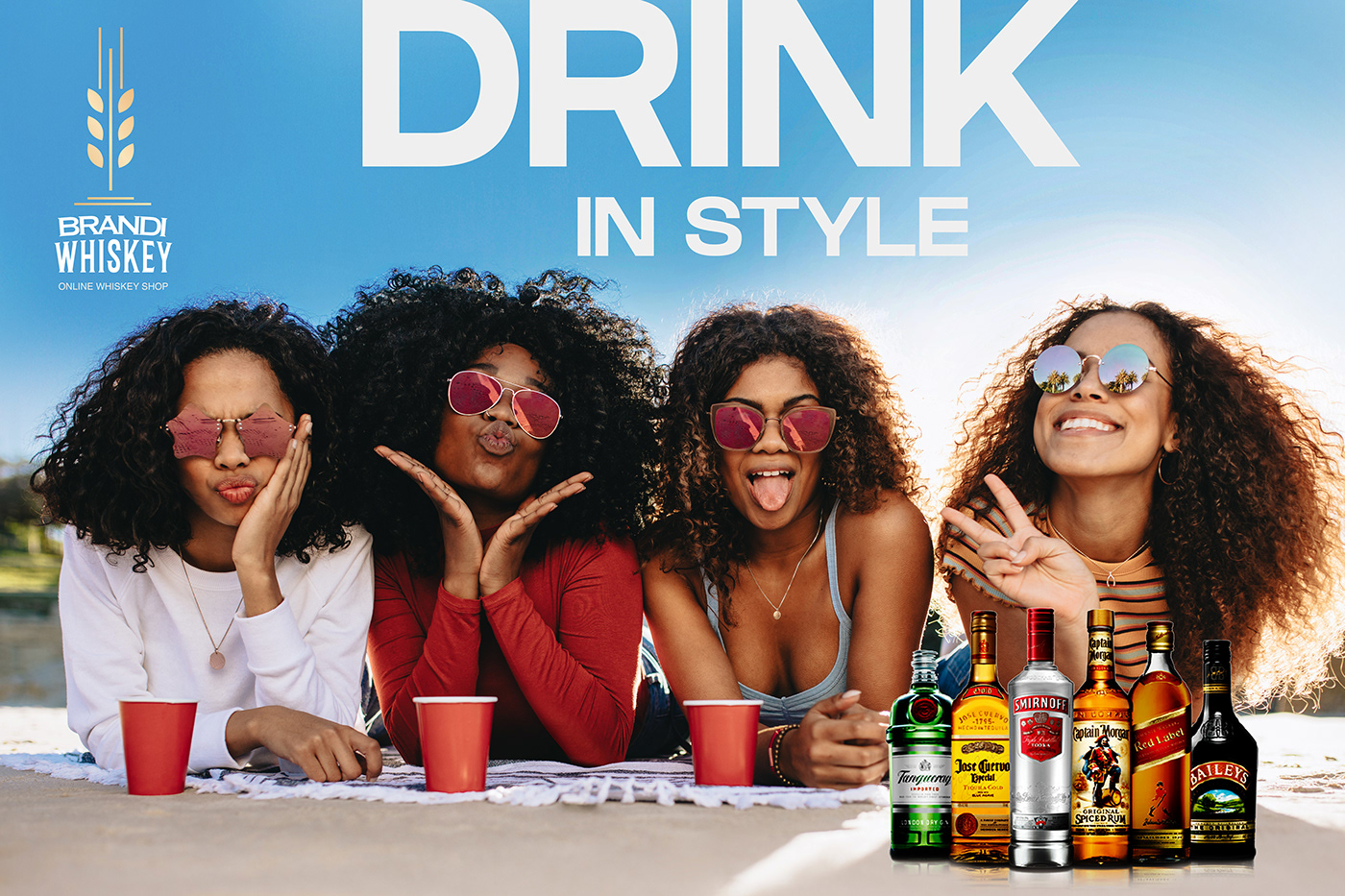 branding  concept creative design drink Event Fun Logo Design party poster
