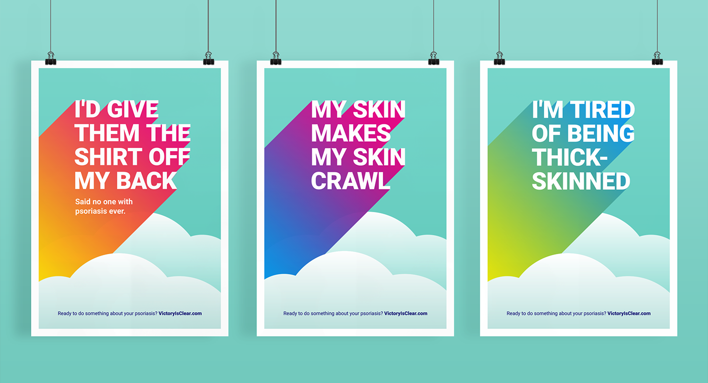 Advertising  art direction  graphic design  Pharma Psoriasis unbranded campaign print digital social