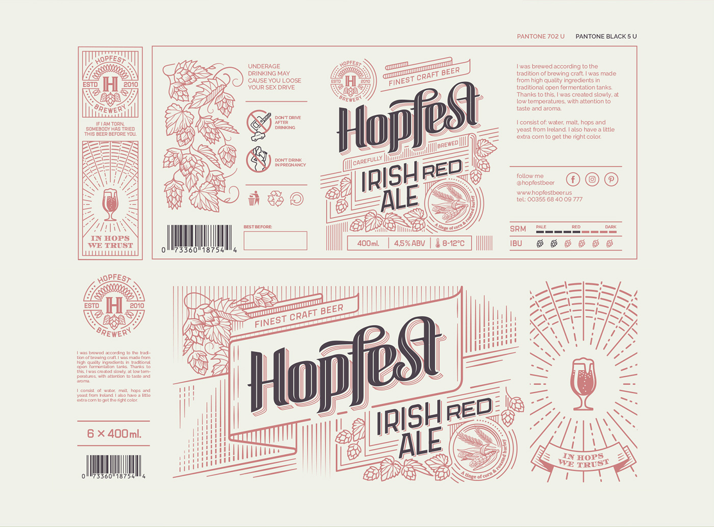 craft beer hopfest vintage oldschool screenprint letterpress beer pad graphic bottle