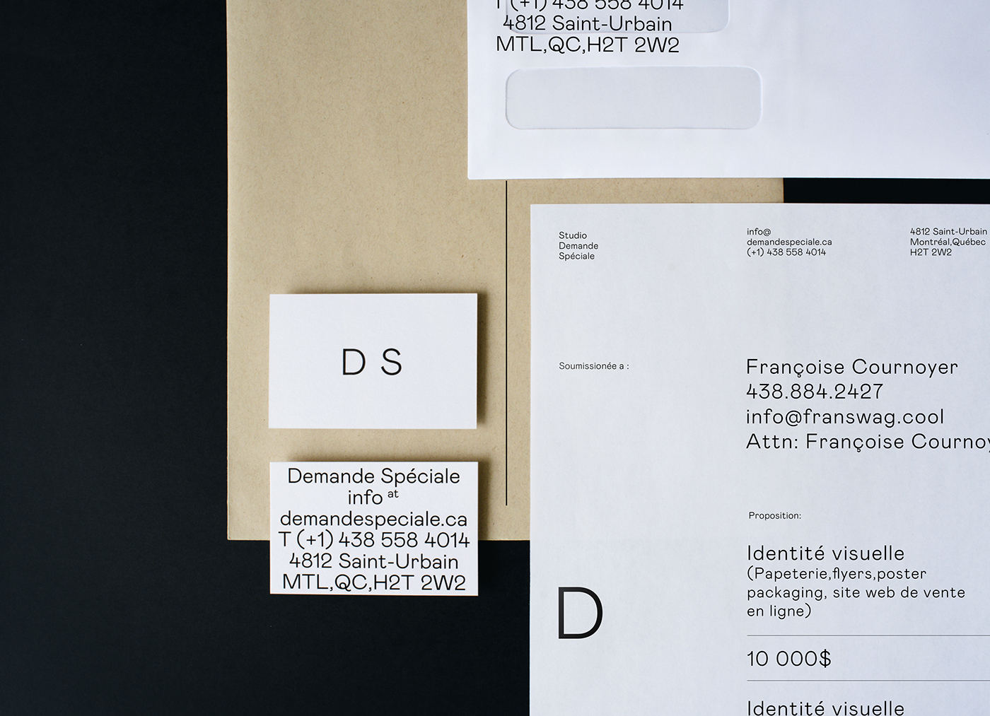 studio branding  minimal typography   demandespéciale