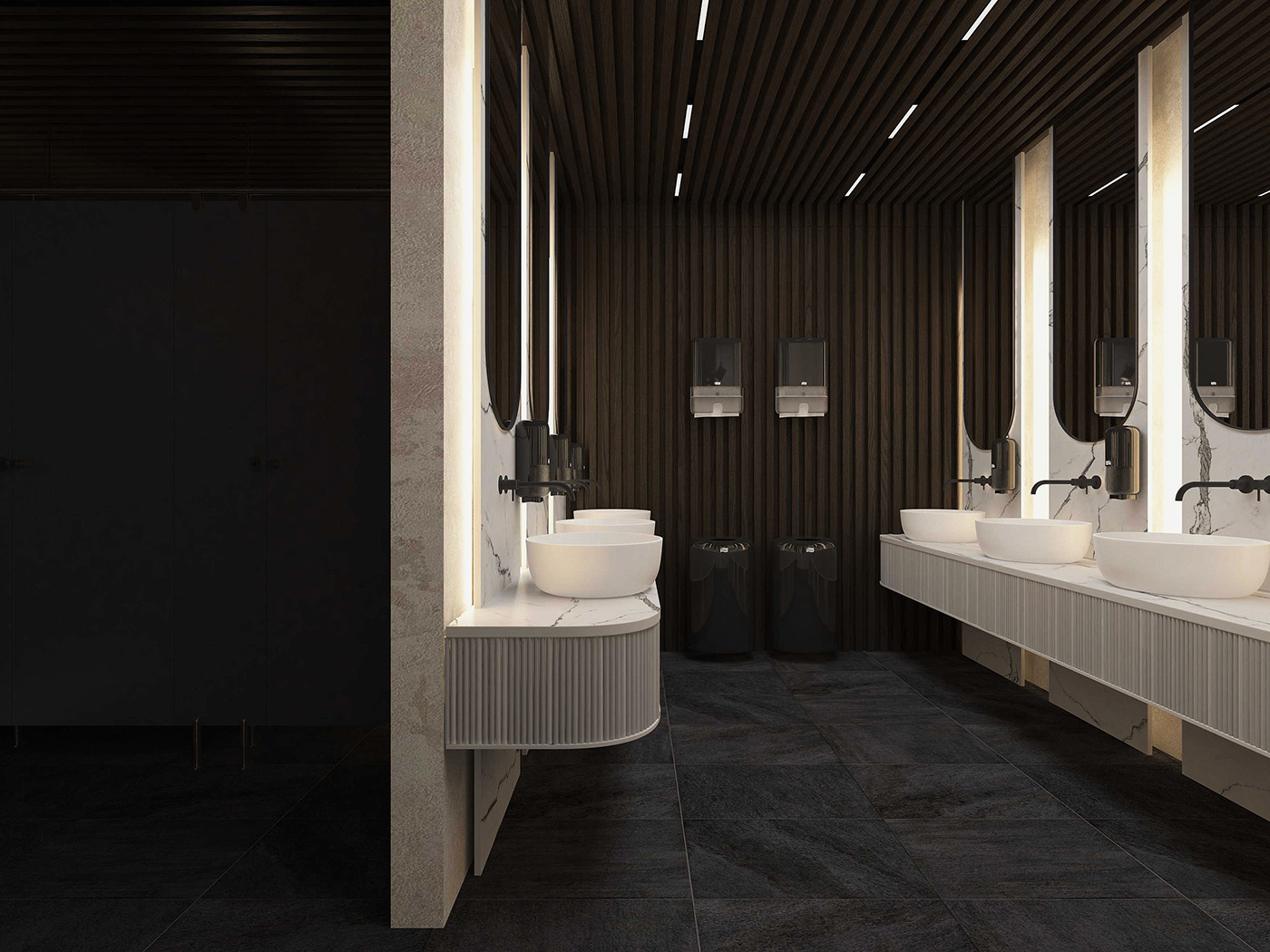 toilet public toilet interior design  3ds max PUBLIC PLACE architecture Interior Restroom Interior public toilet design Restroom Design