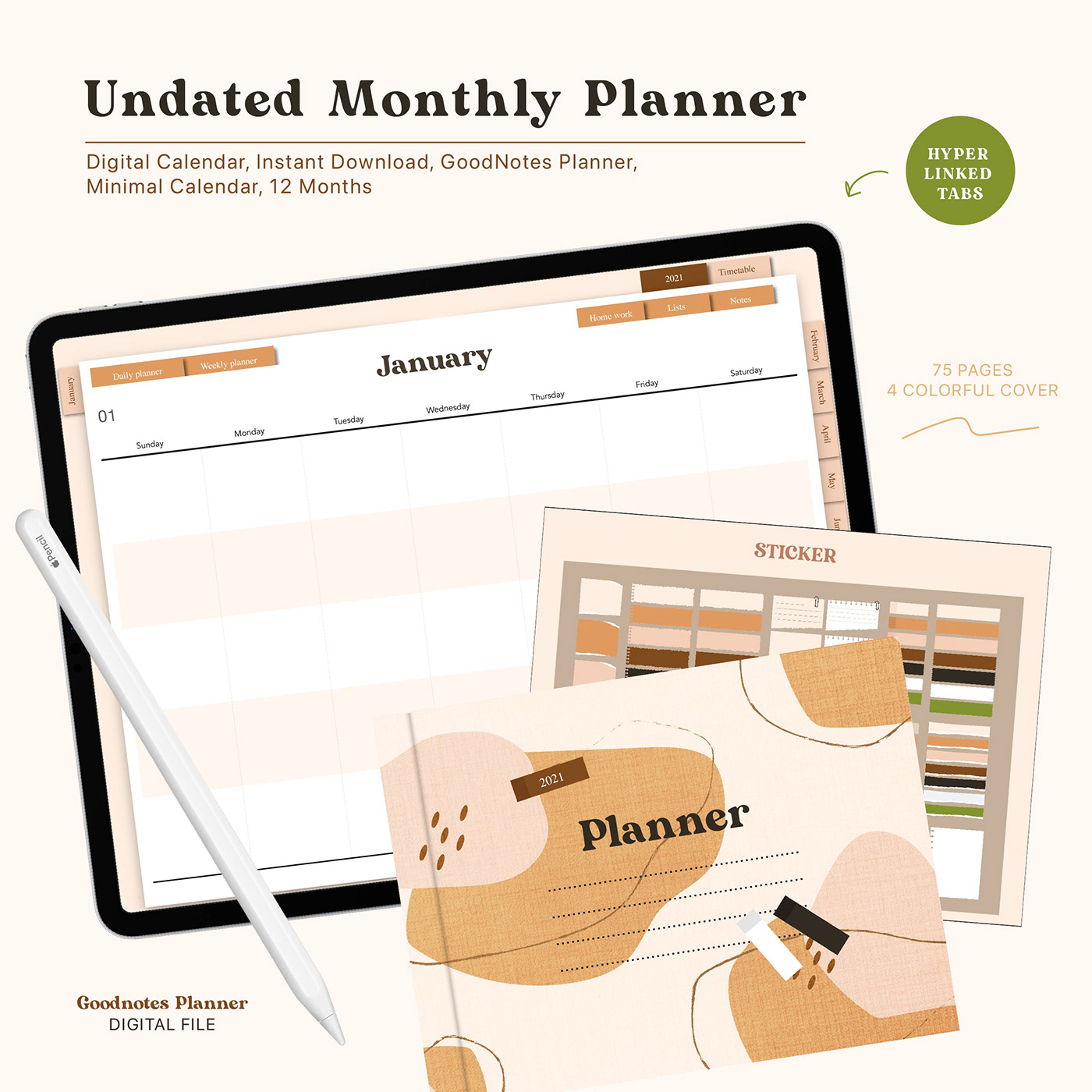 calendar Diary Digital Art  goodnotes planner planner design planners planning