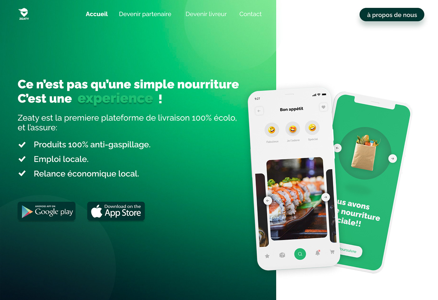 application Food  landing page mobile UI user experience user interface ux Web