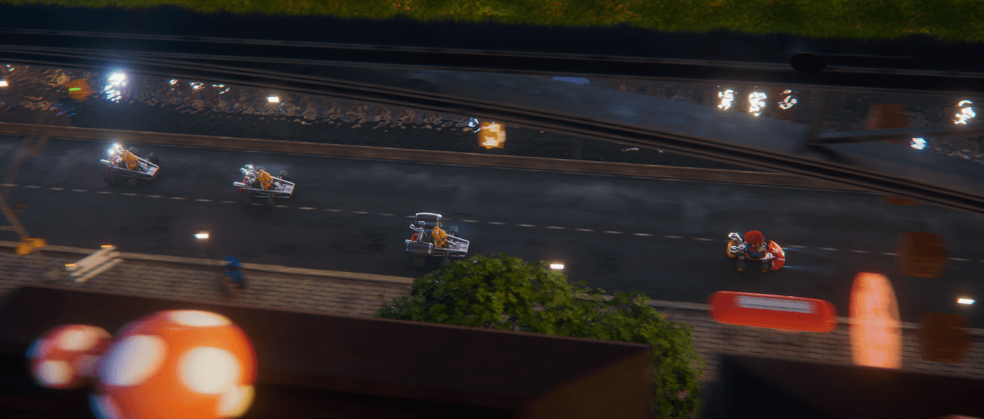 mario Nintendo cinematic car movie CGI Racing game motion graphics  design