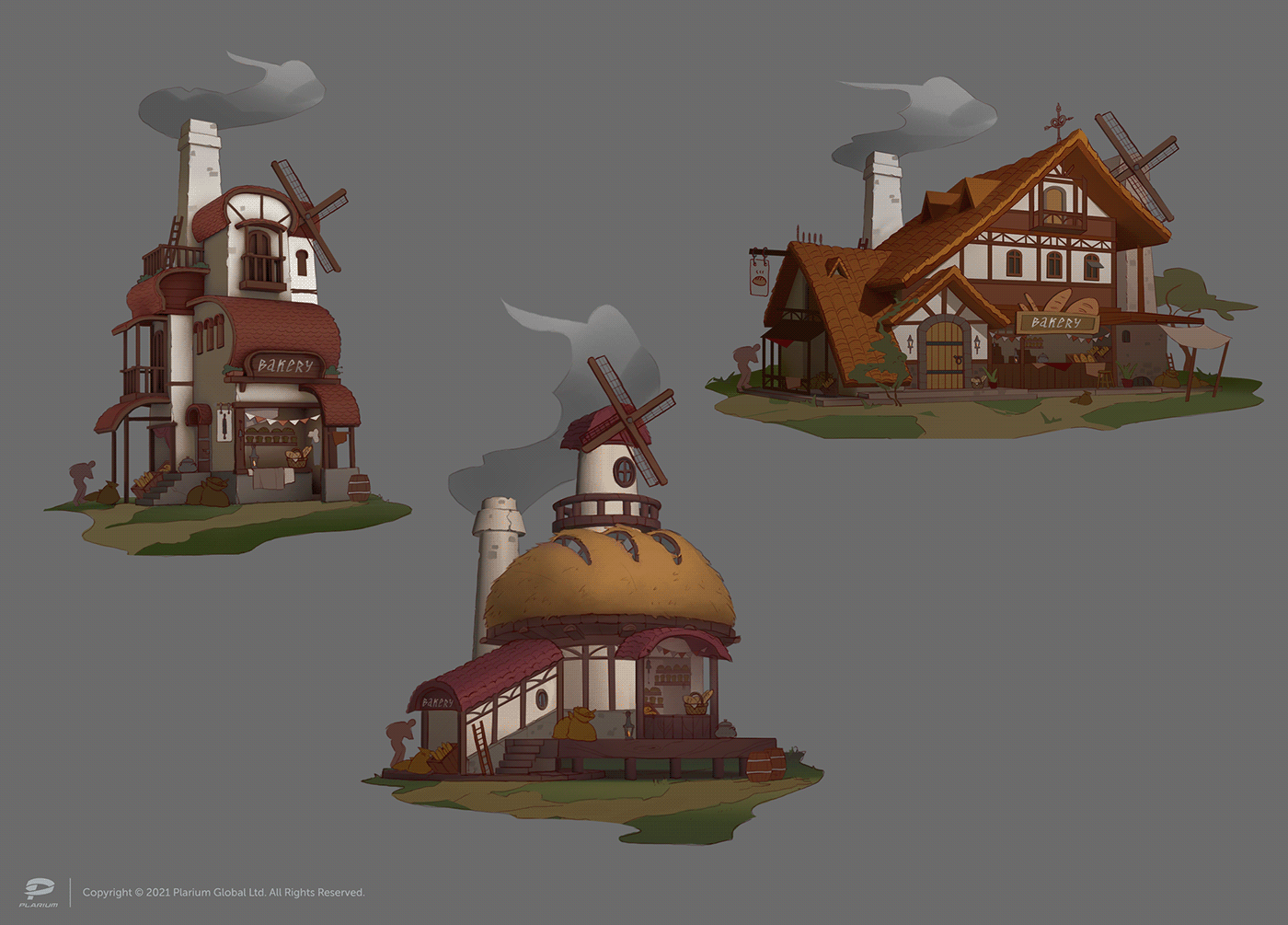 baker bakery bread building concept concept art environment fantasy middle ages mill