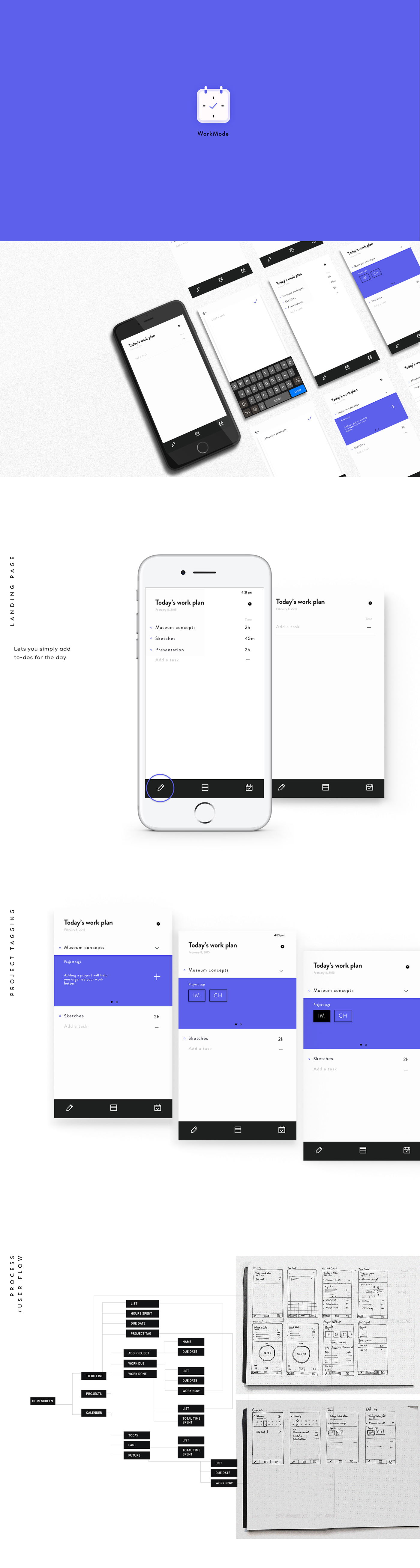 UI/UX Productivity planner time-table app Work 
