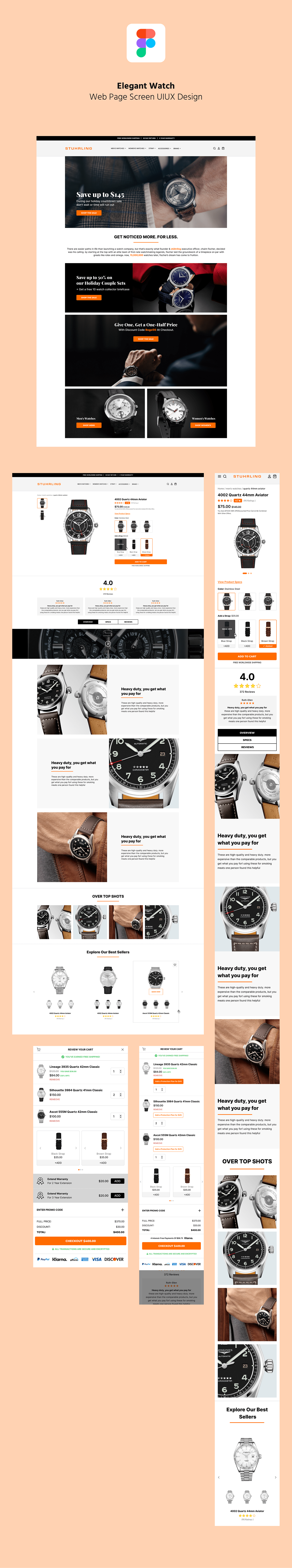 luxury watches UI UX design Website