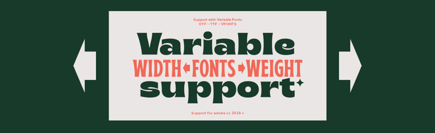 pop culture cartoon Variable Font branding  60's typography   Fun bouncy serif font family
