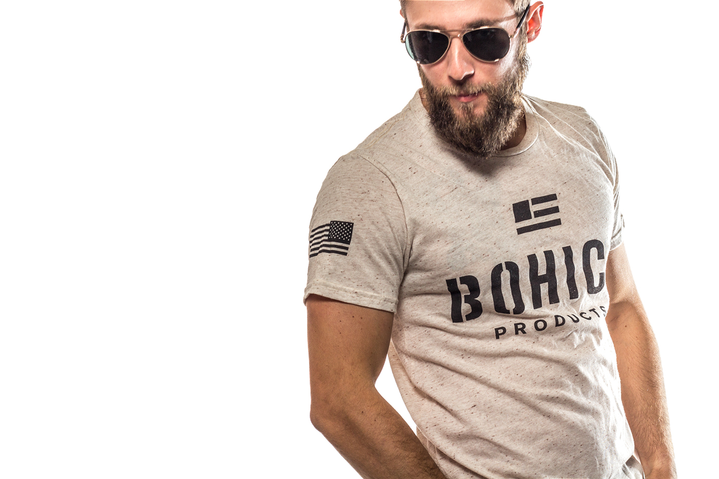 BOHICA Product Photography beard oil beard balm t-shirts Ambient Inks Defend your freedom