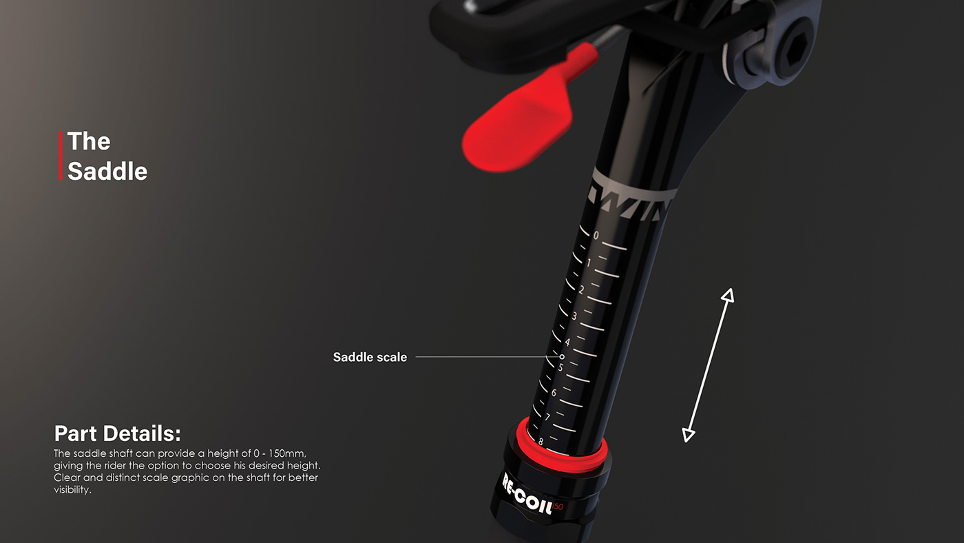 decathlon btwin Bike Bicycle dropper post concept product design  industrial design  branding  design