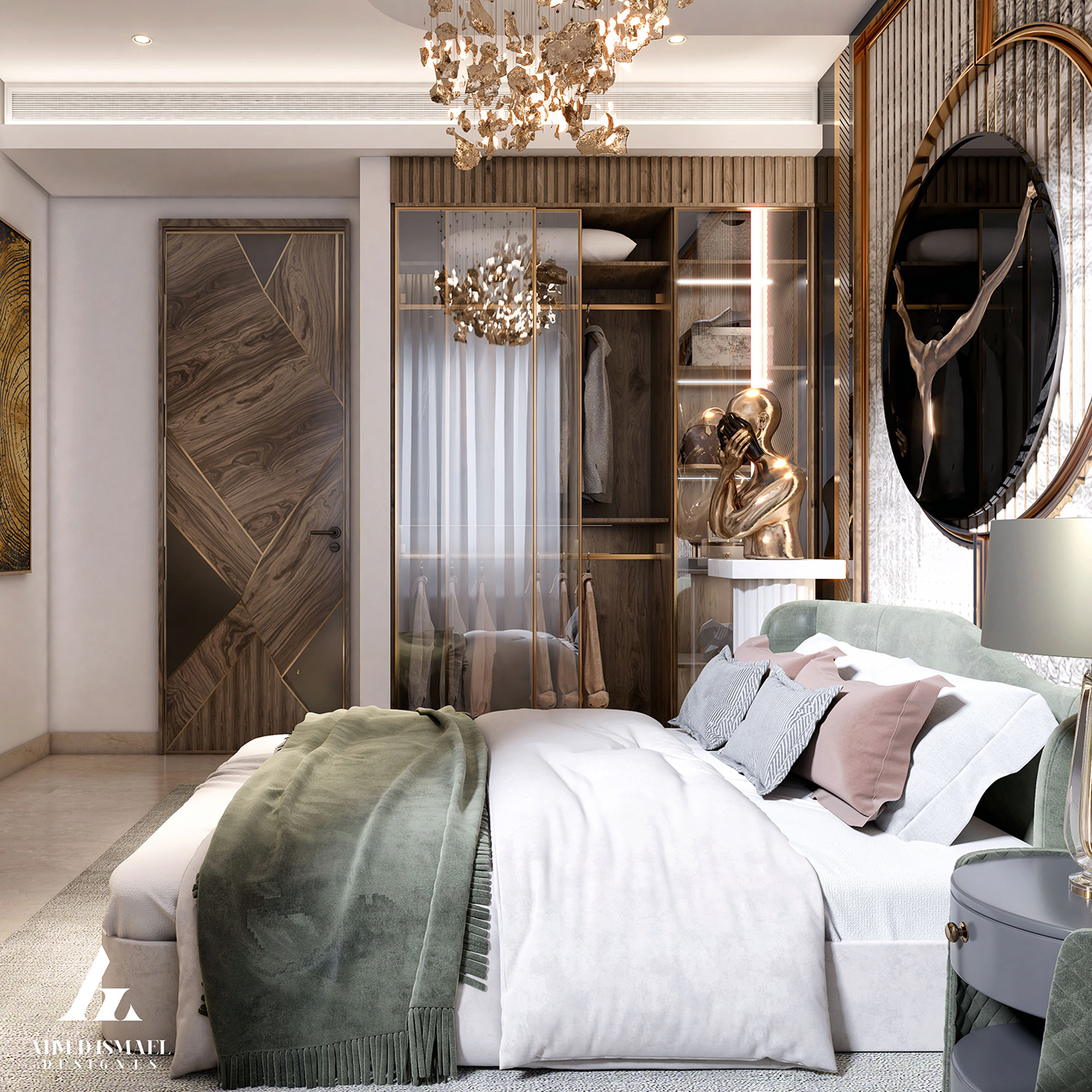 3ds max architecture bedroom design Interior interior design  modern Render visualization vray