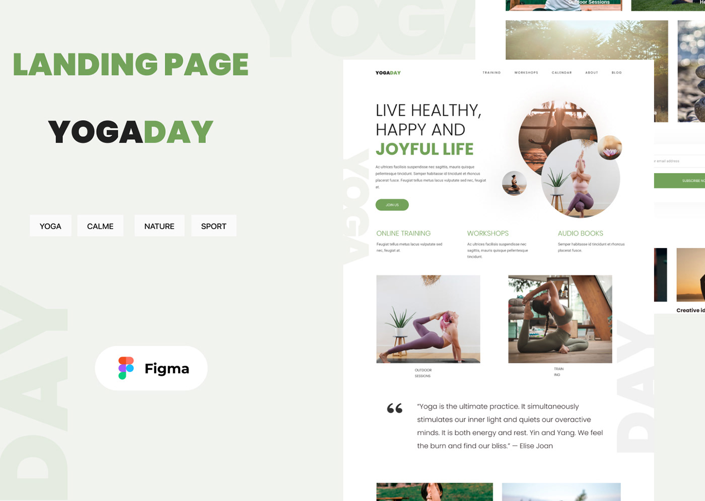design Figma landing page logo meditation ui design Web Website Yoga