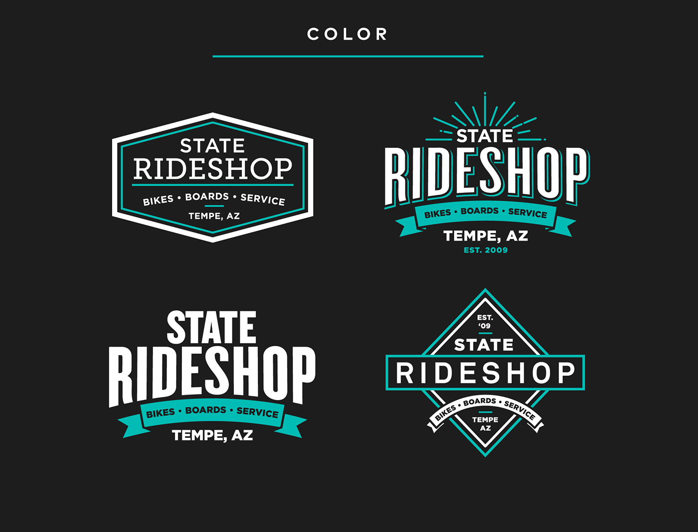 state Bicycle Board skateboard shop branding  brand identity