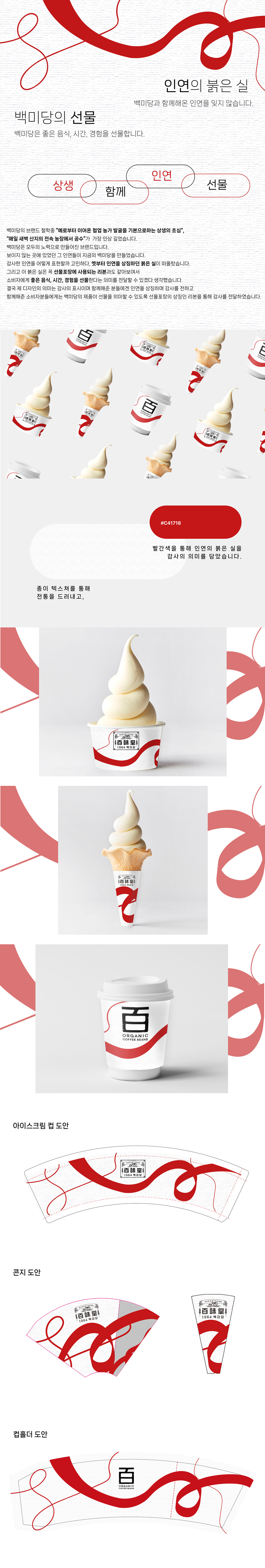 Cafe design contest cupholder ice cream package design  Packaging present red red thread