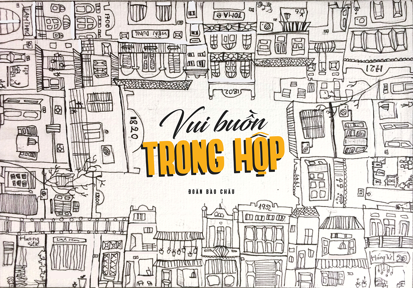 coverbook Illustrator hanoi hand drawn print colorfull design vietnamese bookmark free