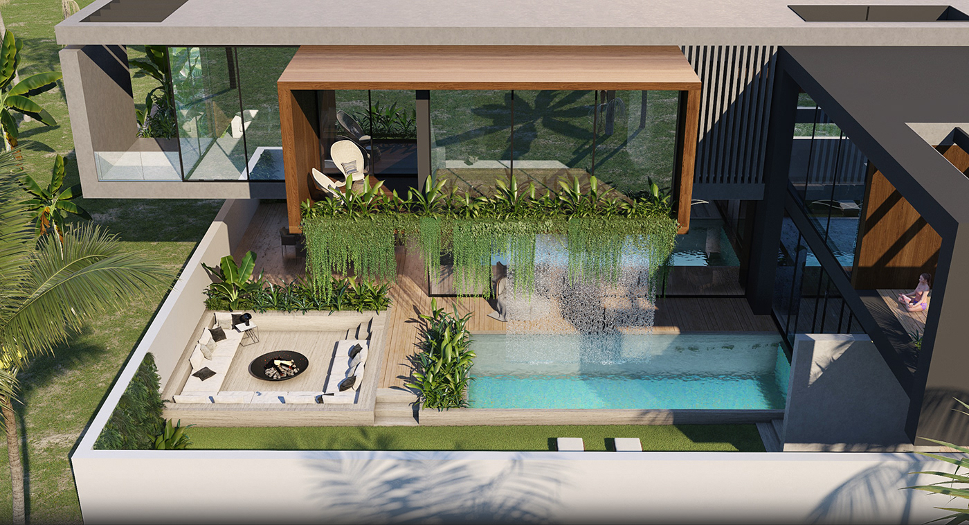architecture visualization 3ds max Villa UAE architect modern house Luxury Design syndicate architects