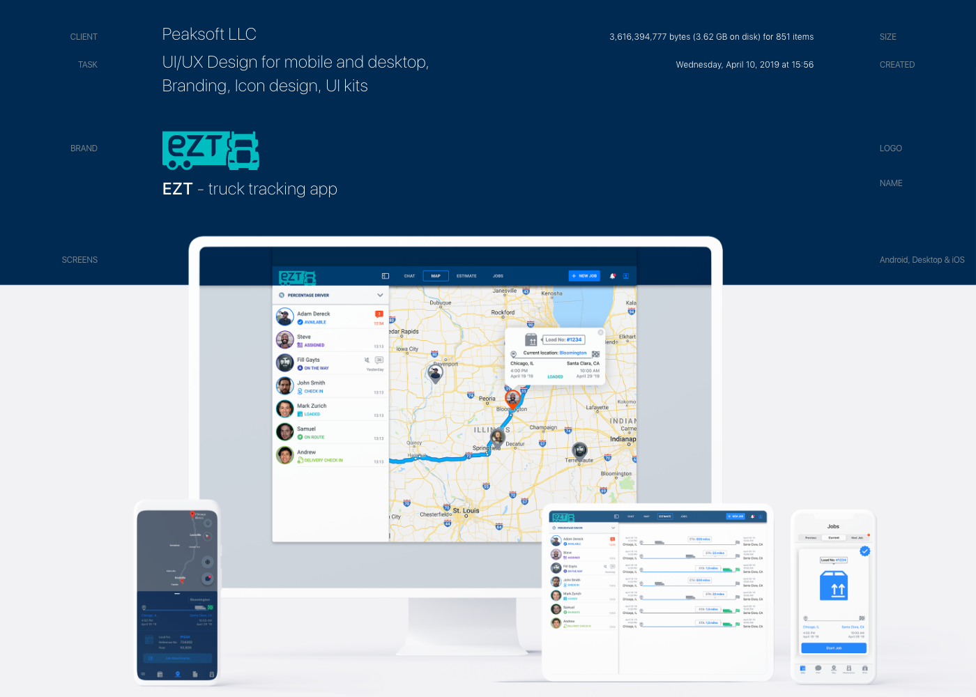 android app desktop dispatcher HiG ios material design mobile tracking Truck