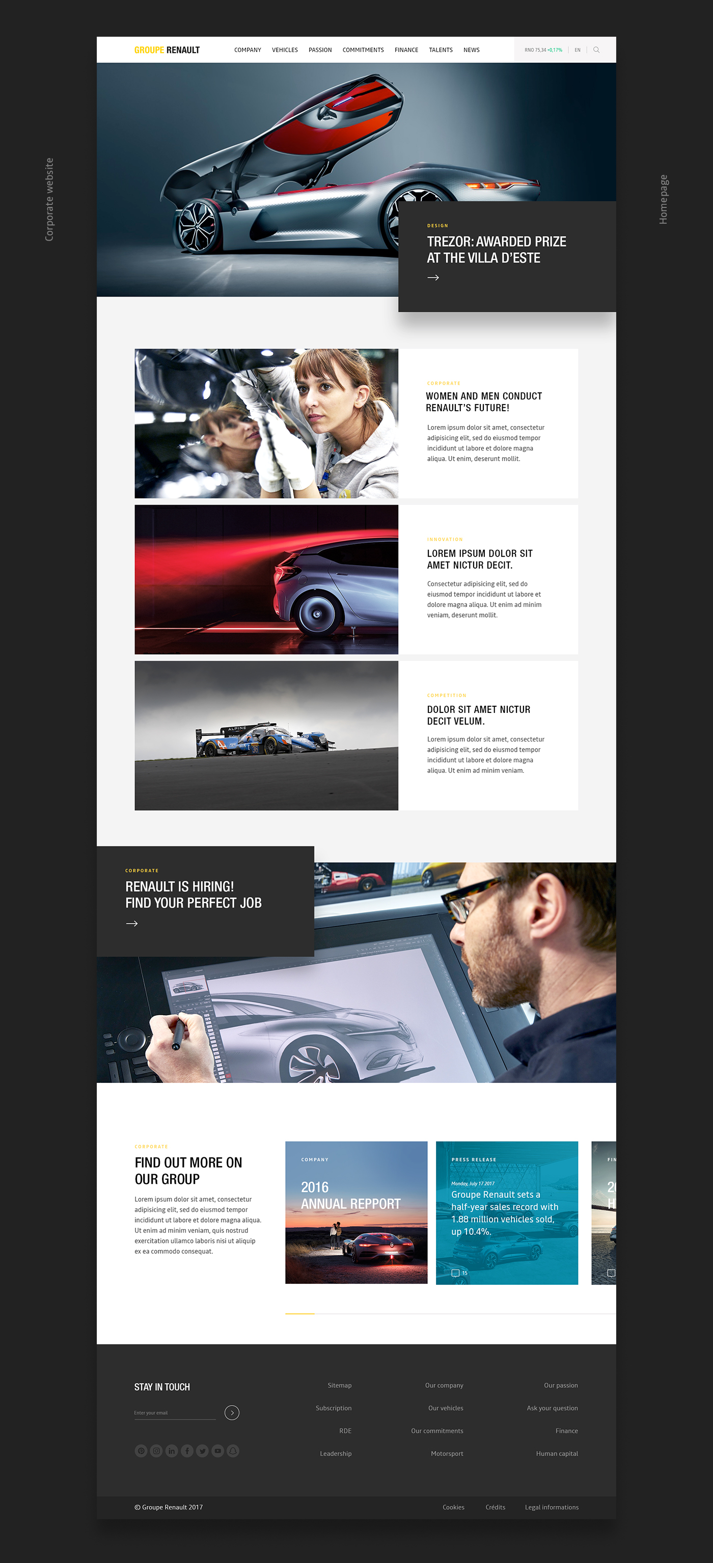 Interface branding  UI ux interaction clean corporate car automotive   industry