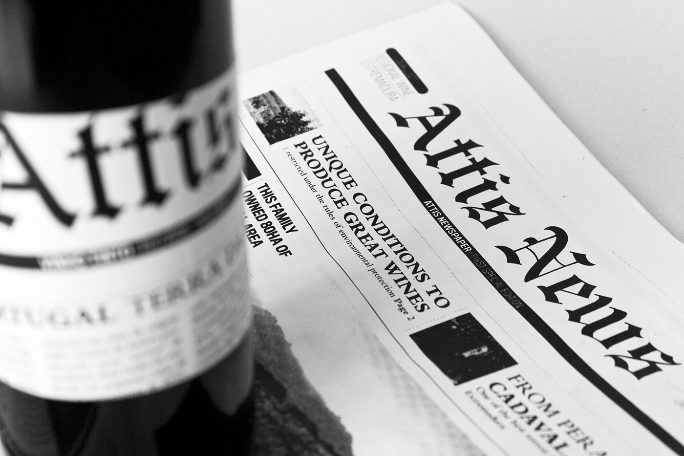 wine Label newspaper esad.cr re-design