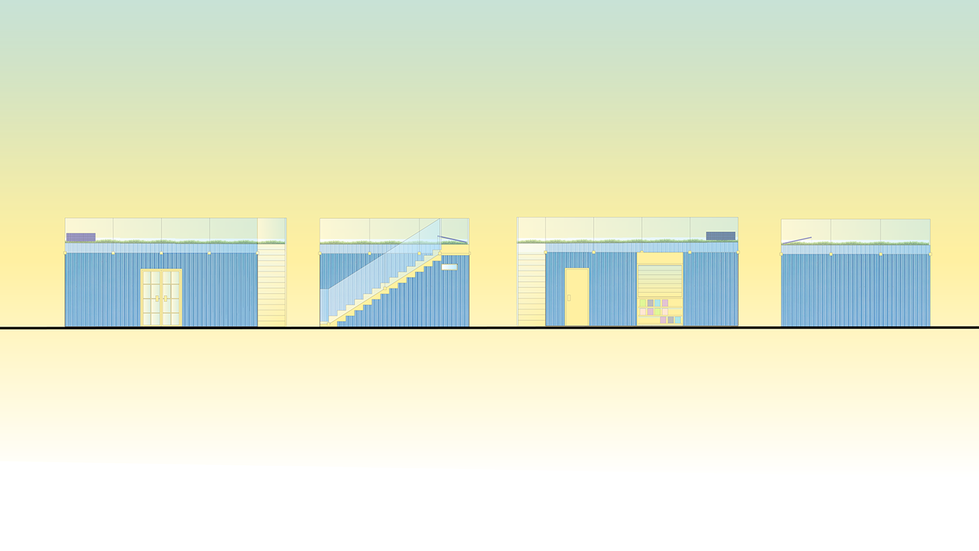 tiny house container store design Space design Library design container architecture interior design  modern AutoCAD Illustrator