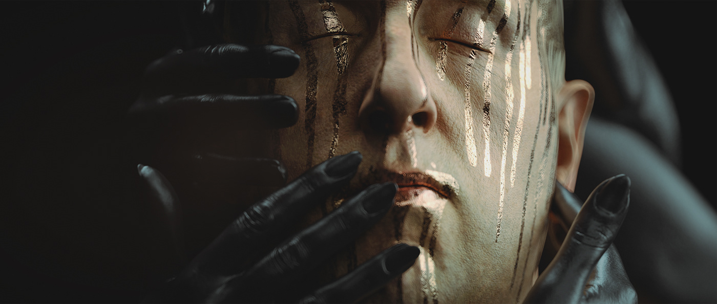 3D cinema4d creep everyday face horror monster octane redshift Render