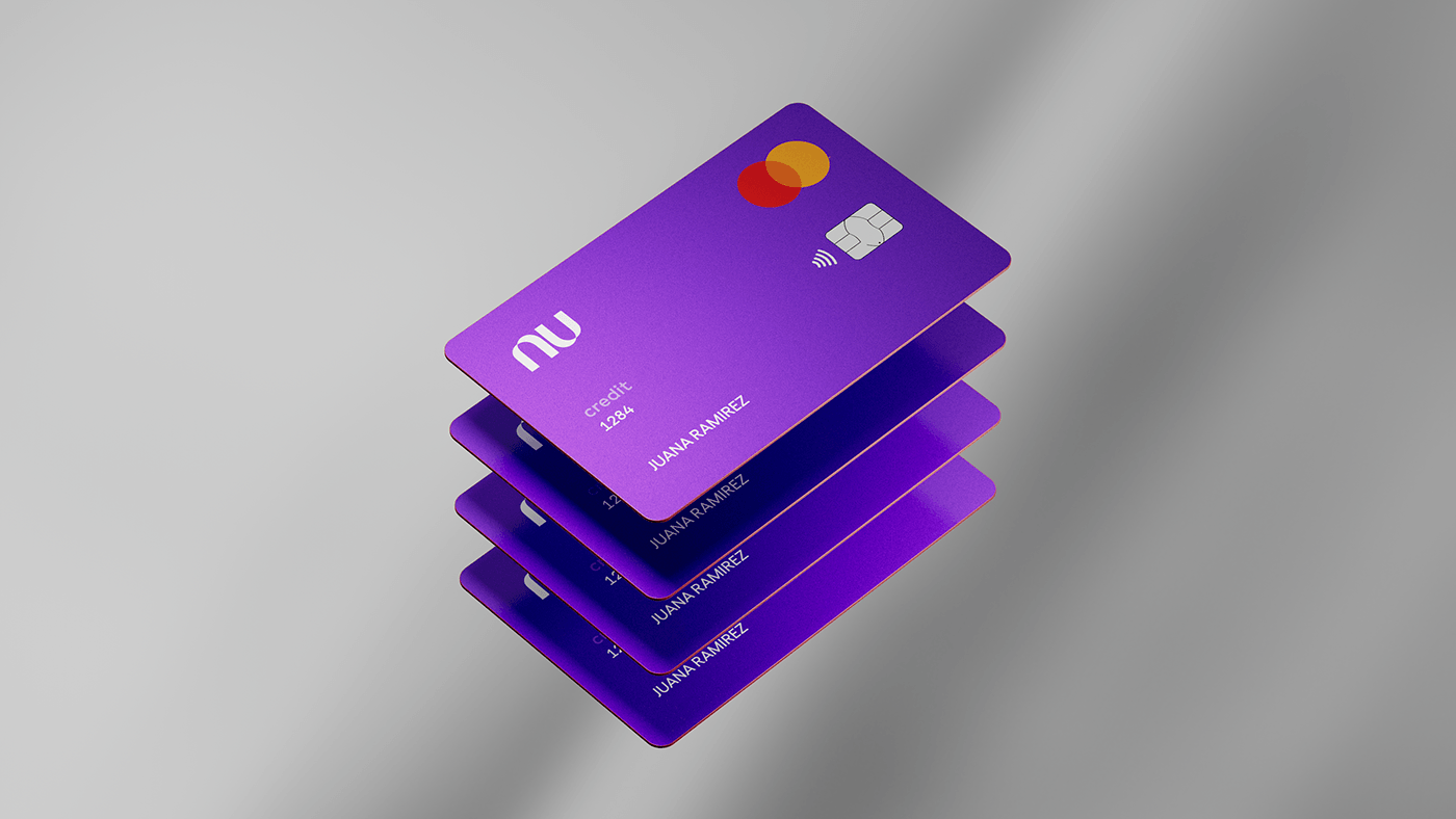 Bank credit card Advertising Campaign brand identity 3d animation Nubank Fintech finance motion design 3D