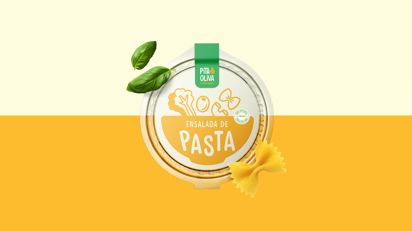 brand logo salad Packaging Fruit fresh branding  bottle vegetable Pasta