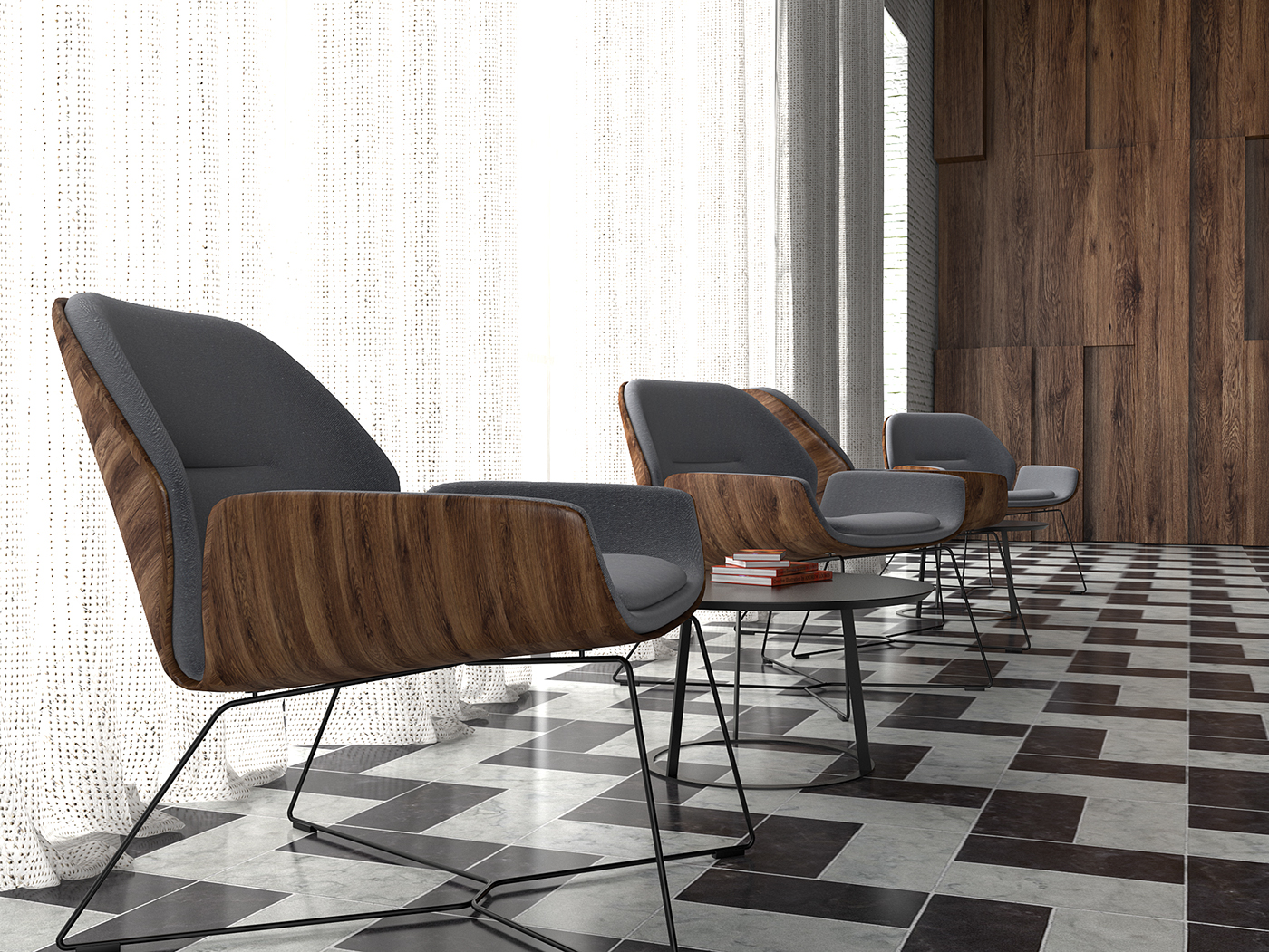 3D vray armchair visualization interior design  furniture