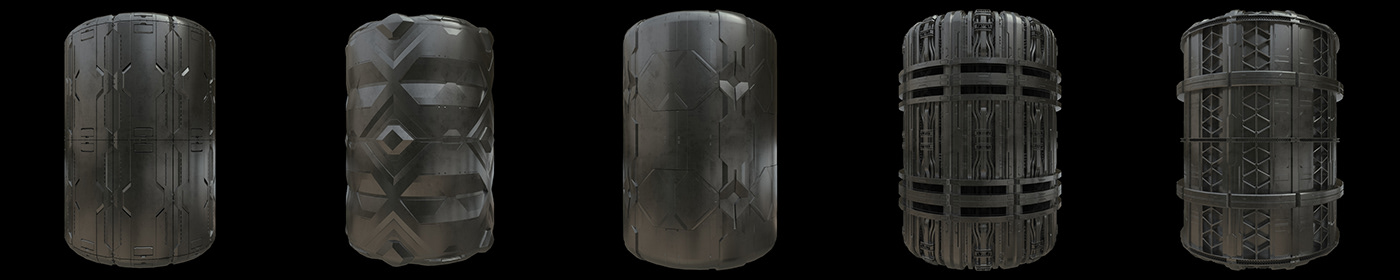 Scifi HardSurface tileable 3dmodel texture displacement environment assets ornament